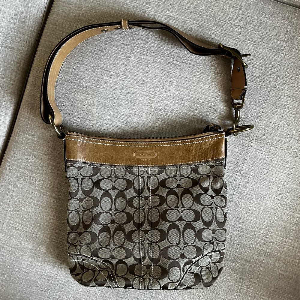 Coach signature shoulder and crossbody bag